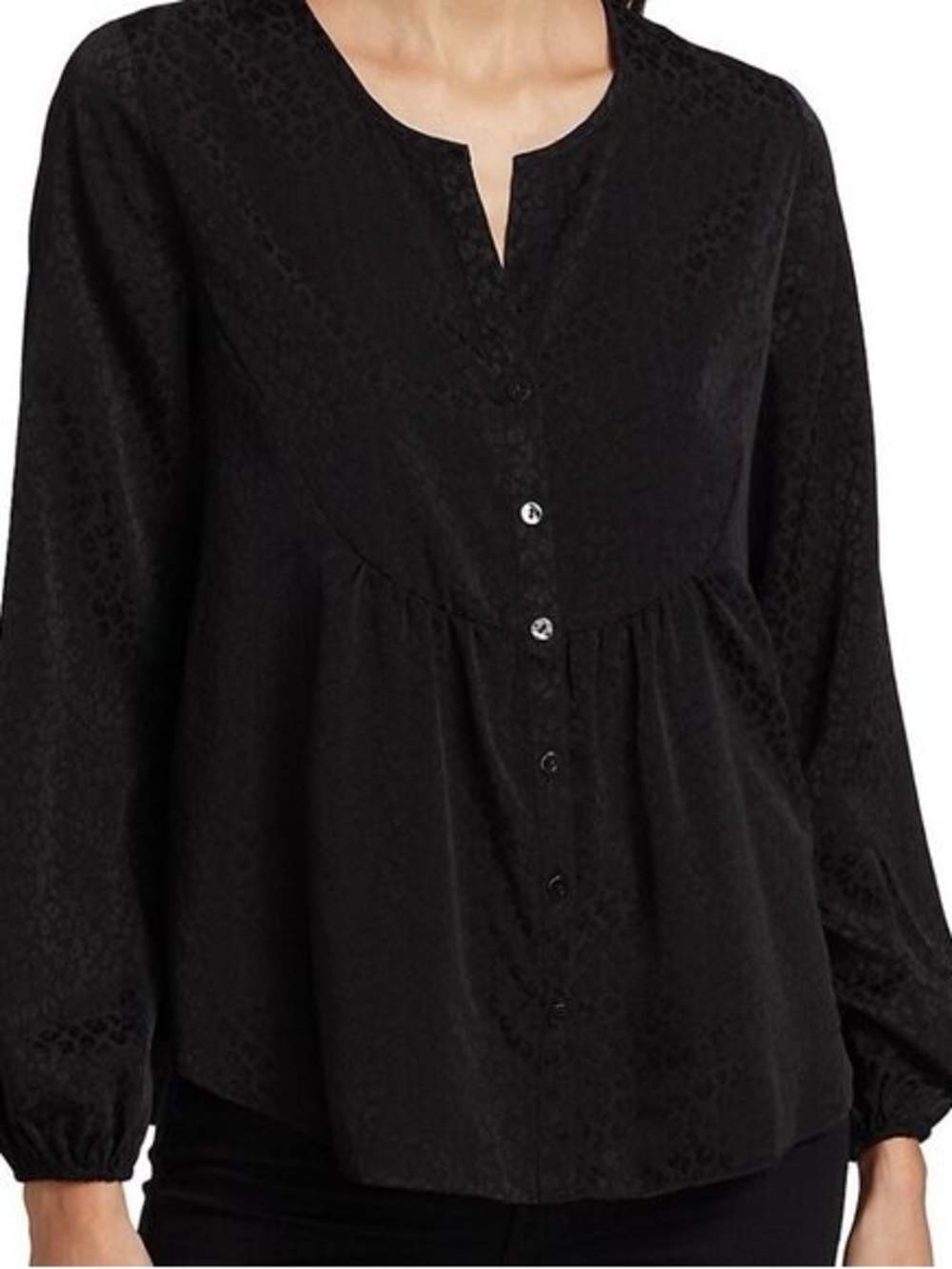 Lilly Pulitzer Hensley Top in Onyx Petite Leopard Jacquard- Size XXS NWT
